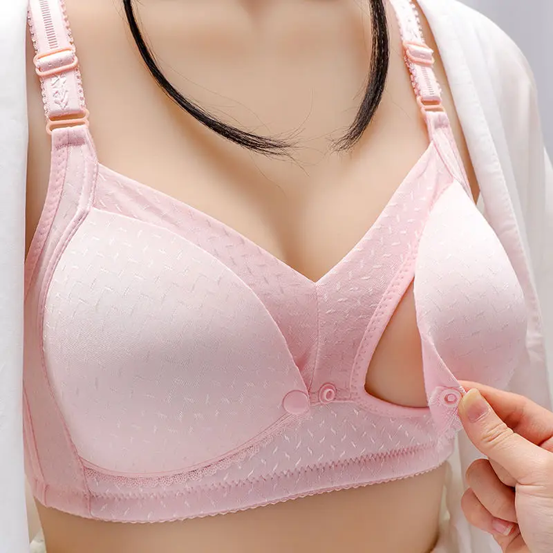 Plus Size Breastfeeding Maternity Nursing Bra Feeding Underwear For Pregnant Women Silk Bra