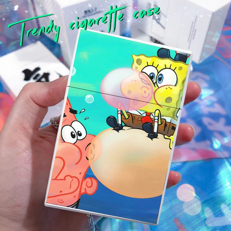 For 8mm High quality Cartoon Anime cigarette case Portable Plastic 20PCS Large Capacity waterproof Cigarette Box Gadgets for Men