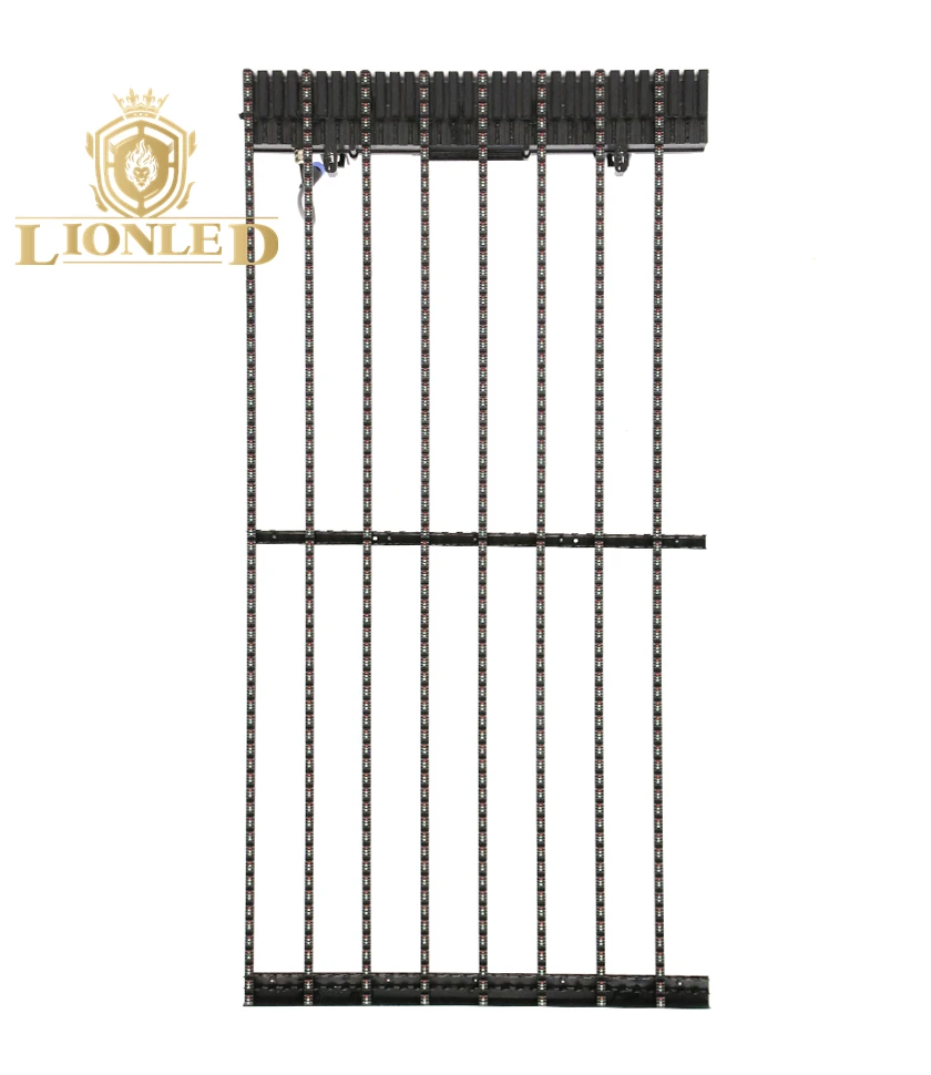 P15.625/31.25 سطوع عالي انظر من خلال شبكة ألوان كاملة شاشة عرض LED شفافة كبيرة #3