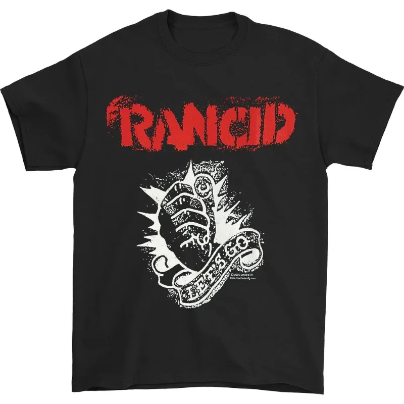 Rancid Stench Band West Coast High Street كبيرة الحجم سوبر فاير تايد العلامة التجارية قصيرة الأكمام الرجال والنساء القطن تي شيرت مطبوع