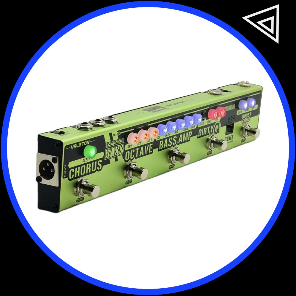 VALETON Dapper BASS VES-2 Педаль мультиэффектов 6 в 1, многоэффектный бас-тюнер, хлорус, защита, грязный Q и Boost Comp, тюнер