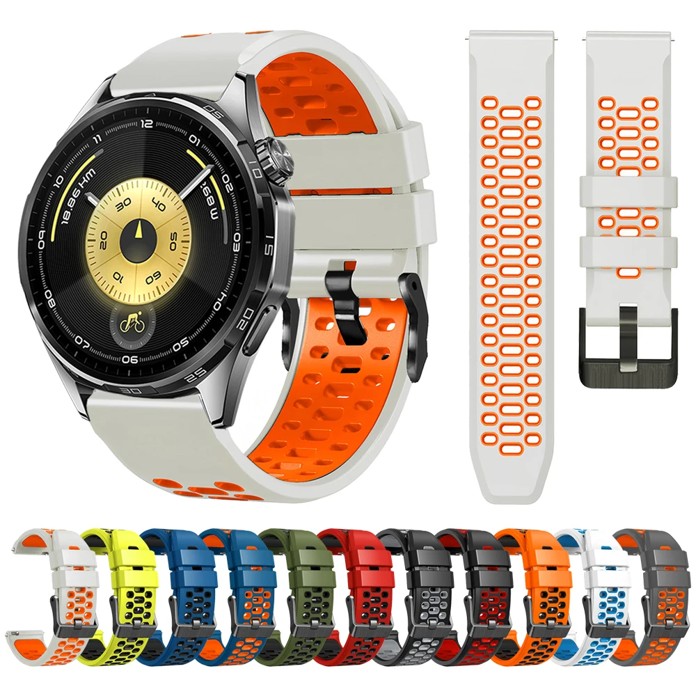 22mm Sport-Silikonarmband für Huawei GT 6 Pro/GT5 GT4/GT3 2E 46mm Band für Huawei Watch 5 4 3/Ultimate Uhrenarmband Armband Gürtel