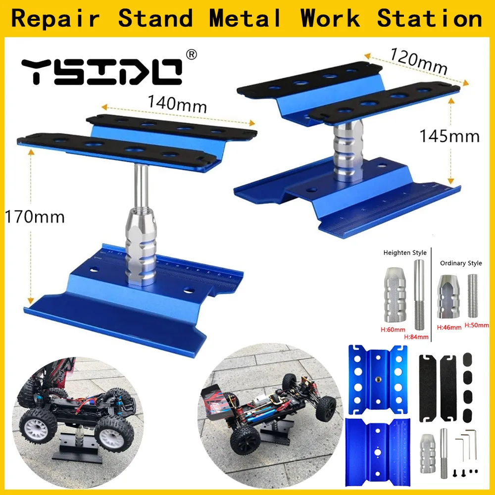 YSIDO RC Cars Tool Heightening Work Stand Assembly Platform 360 Degree Rotate Repair Station for 1/10 1/8 Buggy Crawler Car