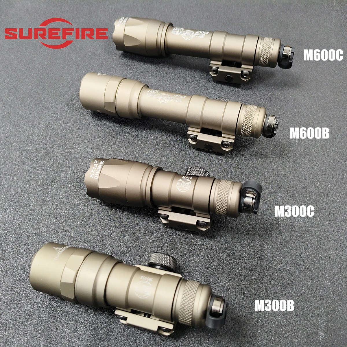 Surefire M300/M600 Taschenlampe mit AXON Dual-Funktion-Fernbedienungs-Druckschalter für 20mm Schiene UNITY Axon Schalter SF Stecker MK KEYMOD – Detail 17