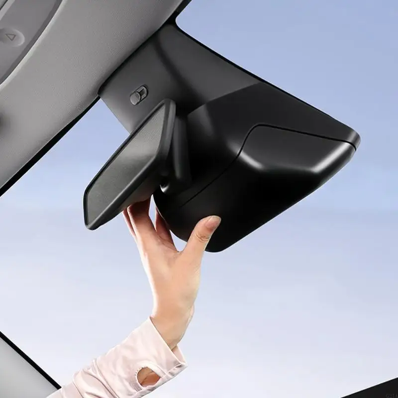 Hand Operated Sunglasses Holder with Clip Fixation Lined Strong Component ABS Storage Suitable for Vehicle