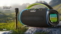 HOPESTAR A65 300W Portable Outdoor Waterproof Blue Tooth Speaker Handheld Audio Big Bass Stereo Speaker with Wireless Microphone