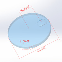 Fit NH34/5/6 Flat 31.5mm 2.5mm Use SKX007 Slim Thin Bezel Matching Flat Inserts Watch Magnifying Convex Sapphire Glass Crystal