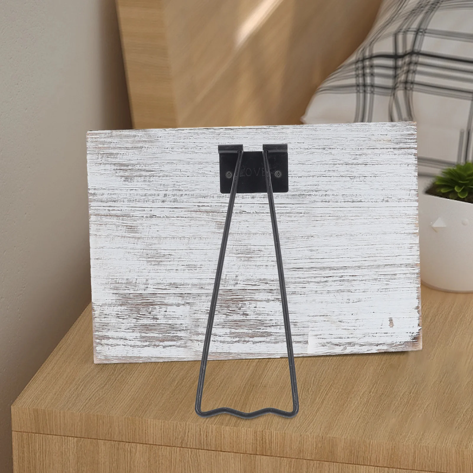 

1 Set Photo Frame Easel Back Bracket Iron Polished Surface Stable Support Stand Picture Frame Back Holder Display Support