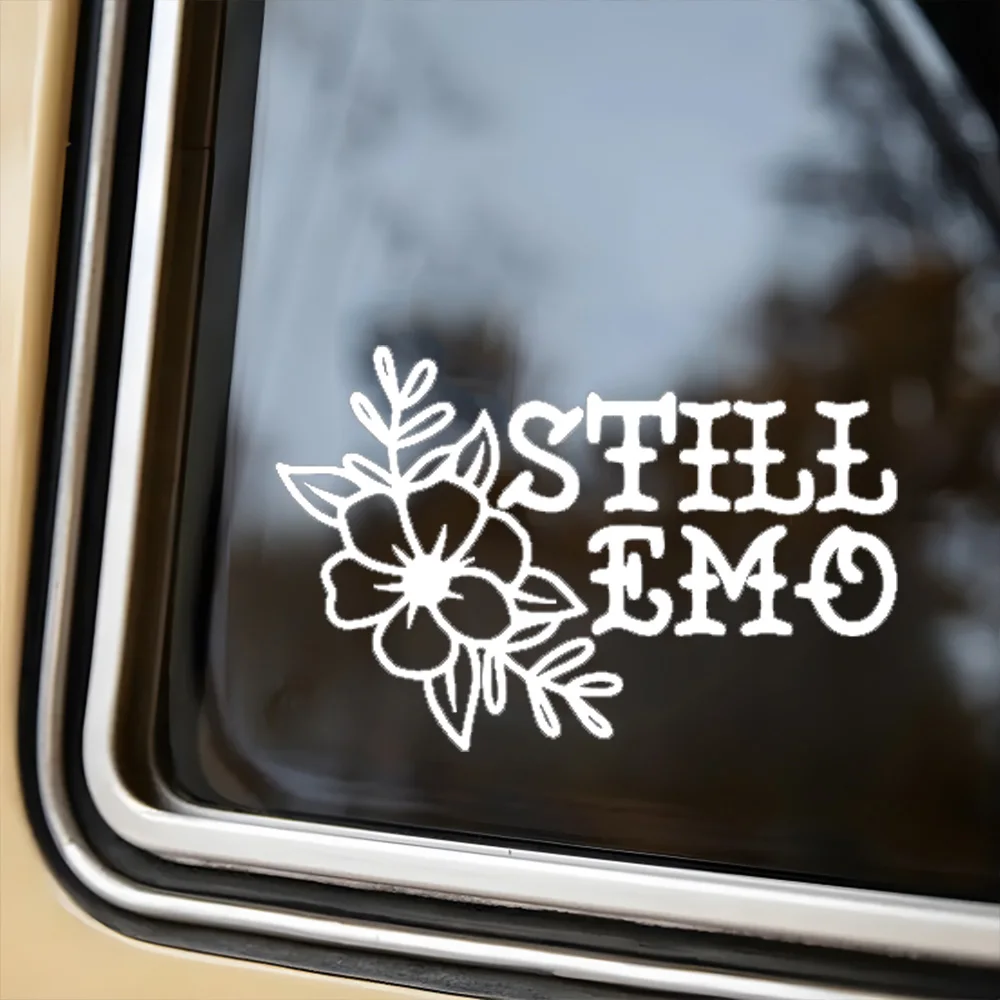 

17x11 см "Свил Эмо" с цветочными наклейками, водонепроницаемая и клейкая наклейка для автомобилей, ноутбуков, окон