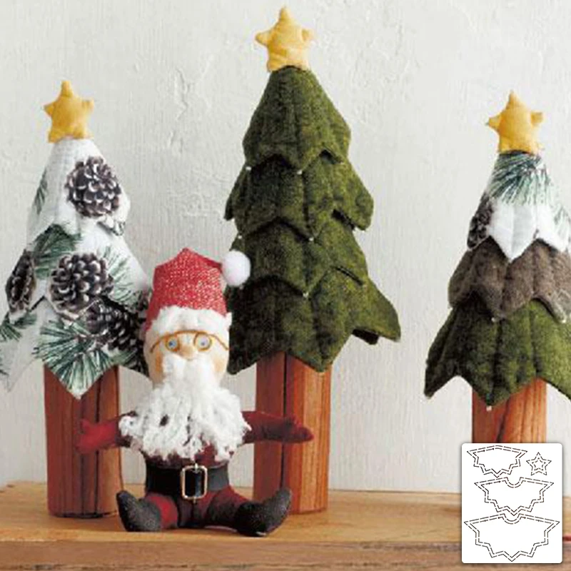 YOMDID 1 Stück DIY mit Sternmuster, Weihnachtsbaum-Quilt-Vorlage für Patchwork, Nähen, Weihnachten, Urlaubsdekoration, DIY-Projekte
