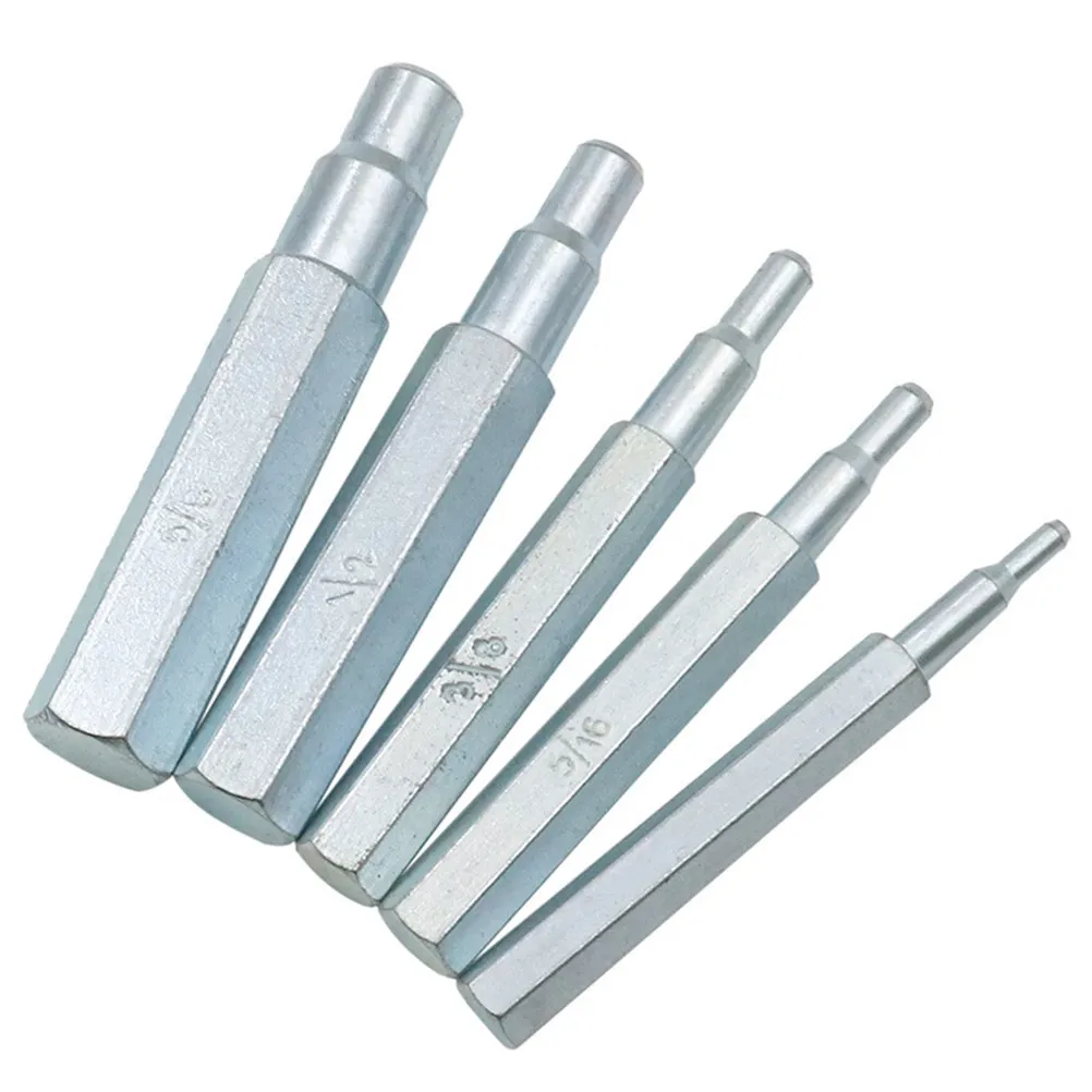 5Pcs Professional Tube Expander Rods for Copper Aluminum Brass Refrigeration Tubes Metal Expanding Tool Hvac Cooling System