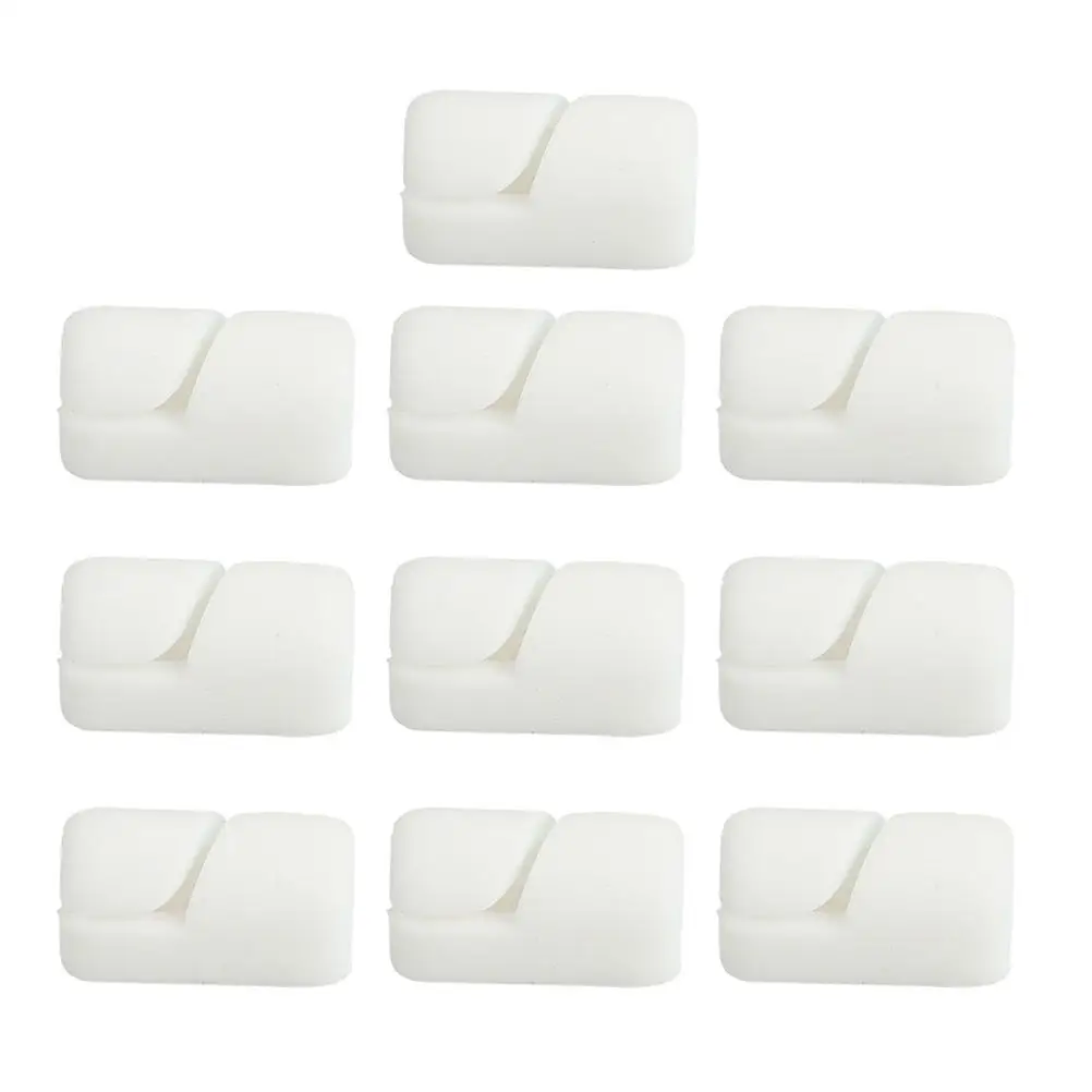 

10pcs Cable Manager Silica Gel Holders Ethernet Cord Clips Desk Organizer Phone USB Network Cables Prevent Tangling Save
