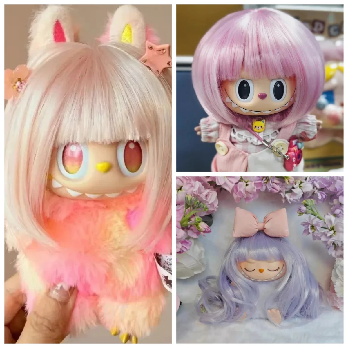 

Для Ropa Labubu 3.0 V2 V1 1/3 BJD куклы, парик с короткими волосами, парик для куклы Bobo, аксессуары для украшения куклы Labubu