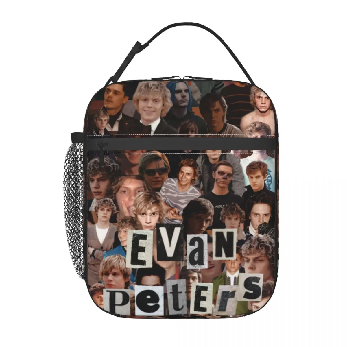 Evan Peters Thermal Insulated Lunch Bag Women Actor Star Movie Resuable Lunch Tote for School Storage Food Box