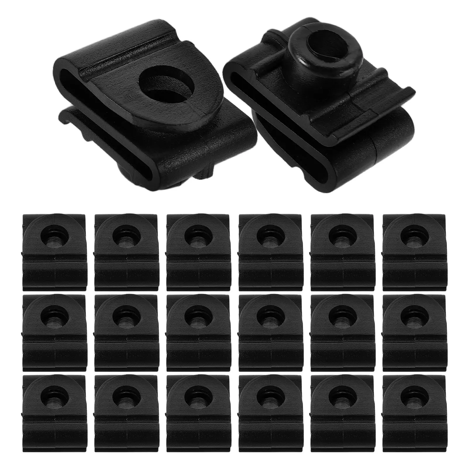 

Набор из 20 U-образных автомобильных клипс-фиксаторов из пластика для нижней защитной пластины, крепления колесной арки, фиксаторов бампера