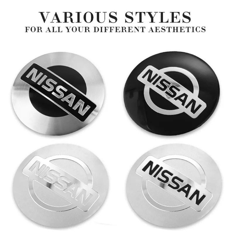 4 قطعة 56 مللي متر سيارة عجلة غطاء محور مركزي حافة غطاء شعار ملصقات لنيسان قاشقاي جوك بولسار سنترا ألتيما باترول ميكرا روجو