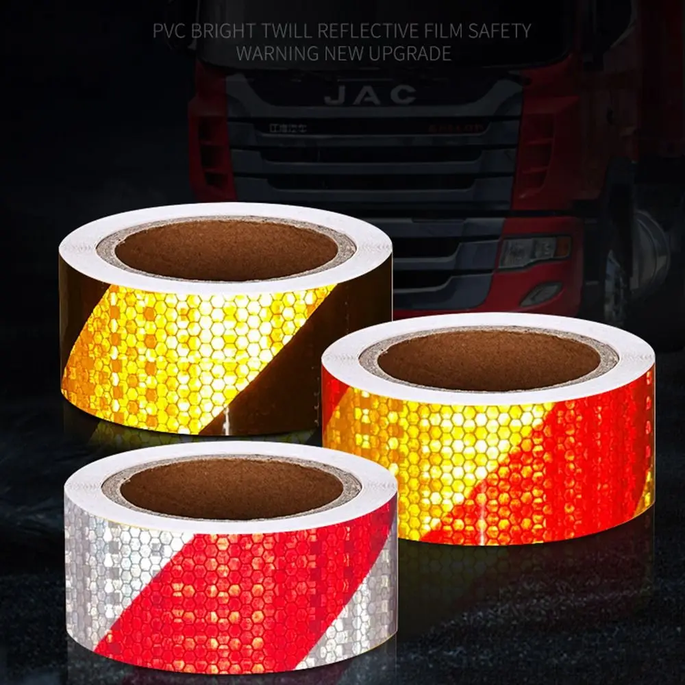 Multicolor Car Reflective Tape Tool Safety Mark 5x300CM Slash Reflector Sticker Car Reflective Film Self Adhesive Warning Strip