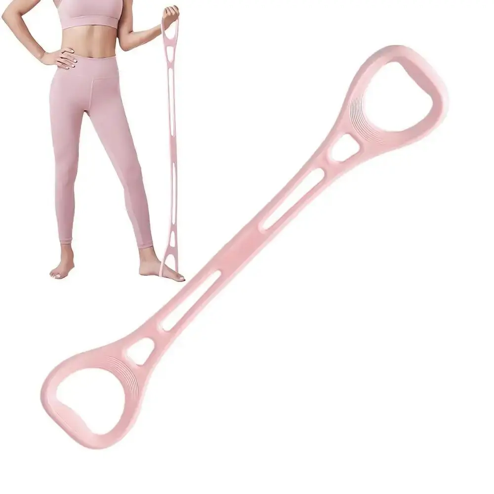Chest Expander 8 Shaped Tensioner Yoga Tool Muscle Stretching Solid Color Workout Resistance Band Safe Yoga Training
