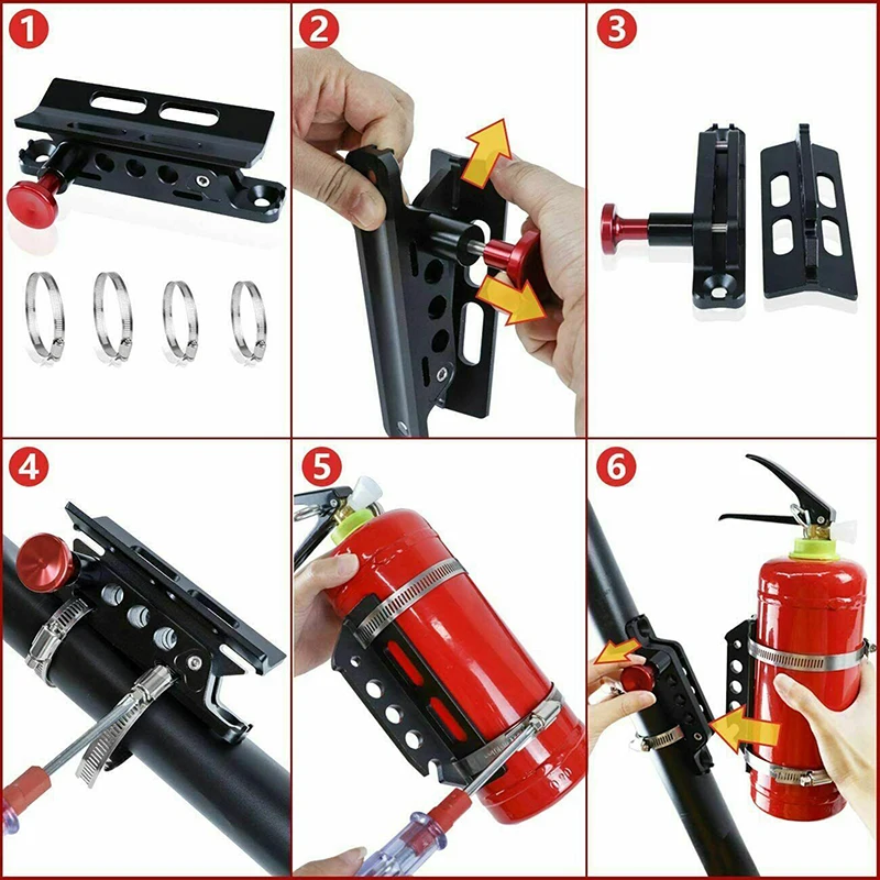 Fire Extinguisher Holder Adjustable Extinguisher Mount Holder For Jeep Wrangler YJ TJ JK JL JLU JKU