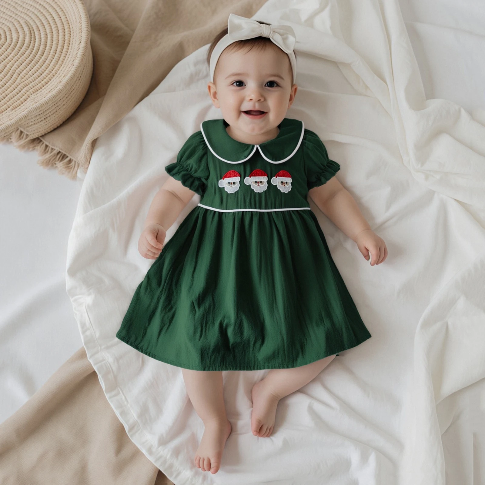 infant holiday dress Quincy Mae FW25 Dresses Darla Dress Reindeer / 0-3 Months main image 0