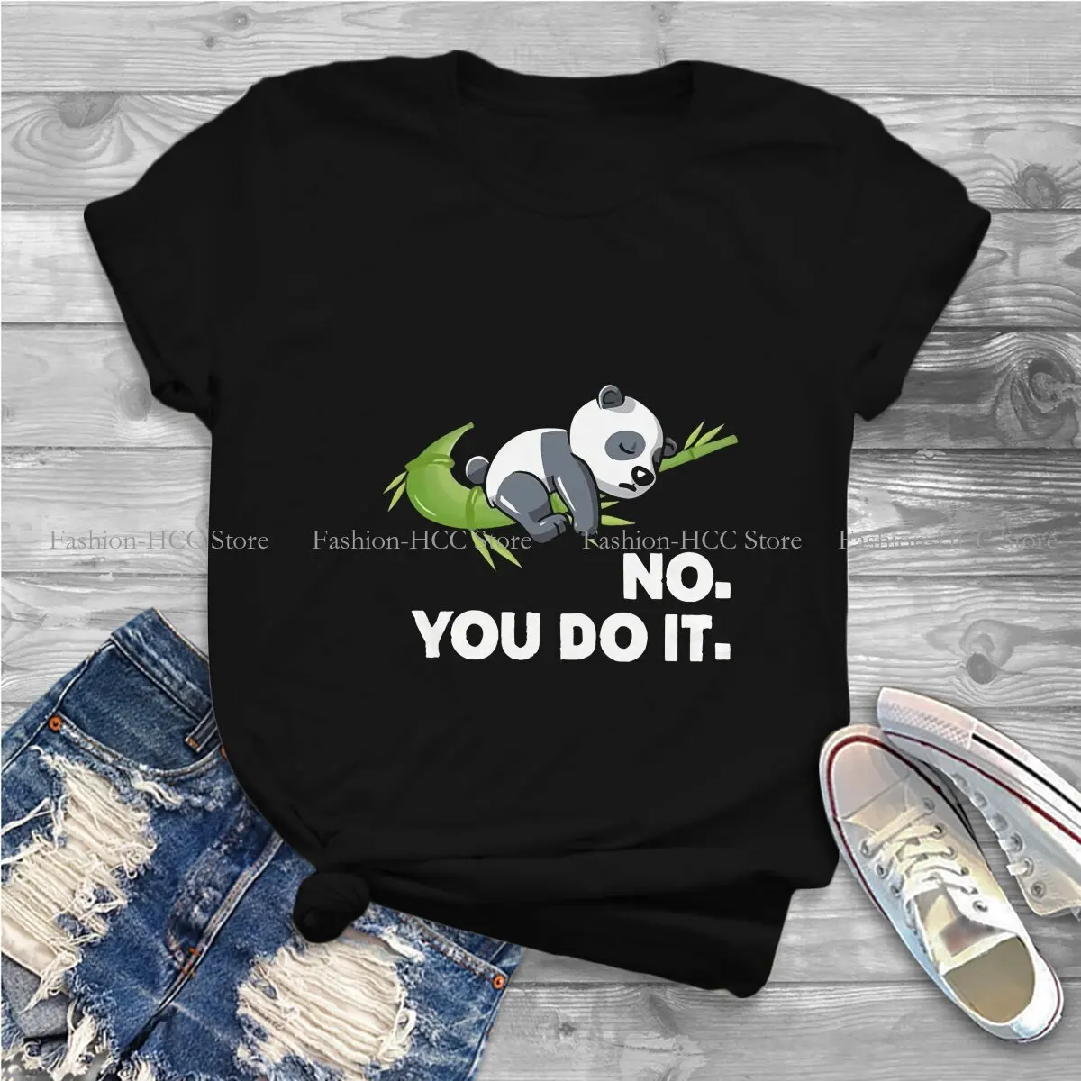 No You Do It Lazy Special Polyester TShirt Panda Cartoon Top Quality Hip Hop Gift Clothes T Shirt Stuff