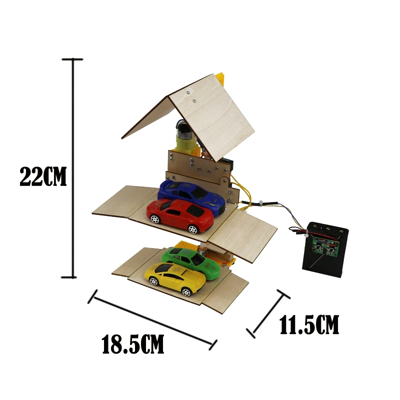 Zabawka dla dzieci zabawka technologia gadżet fizyka łodyga zestaw autobus piętrowy podnoszenia garażu zabawki edukacyjne dla dzieci do samodzielnego zabawka rękodzielnicza