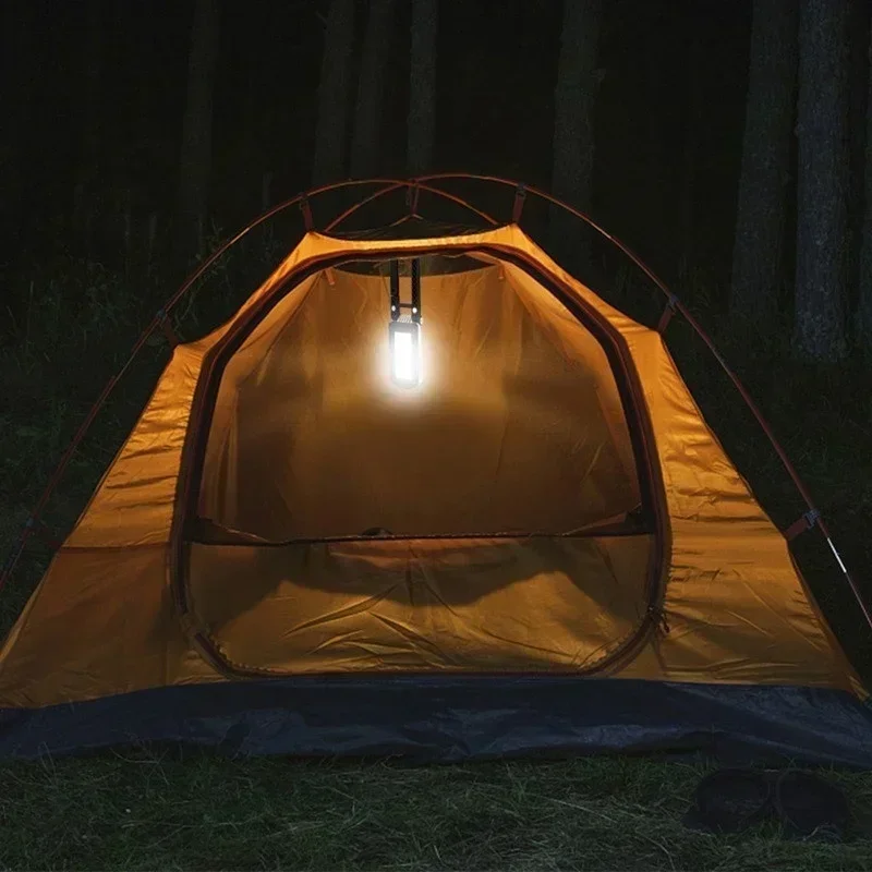Rechargeable COB Work Light Ultra Bright LED Inspection Lamp Folding Portable Outdoor Light with Hidden Hook Tent for camping