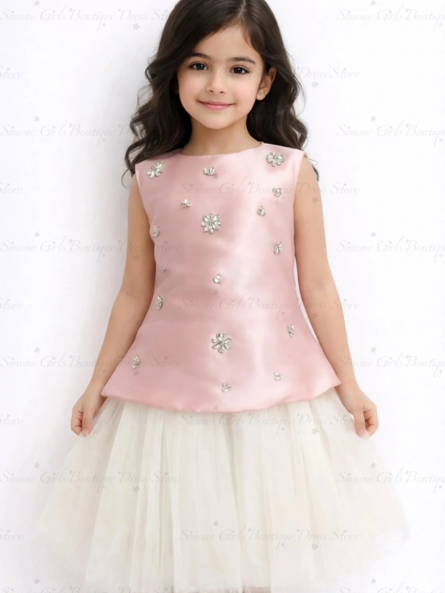 robe-de-demoiselle-d'honneur-personnalisee-elegante-en-satin-rose-et-gaze-blanche-avec-fleurs-en-diamant-pour-ceremonie-de-mariage-fete-d'anniversaire-banquet