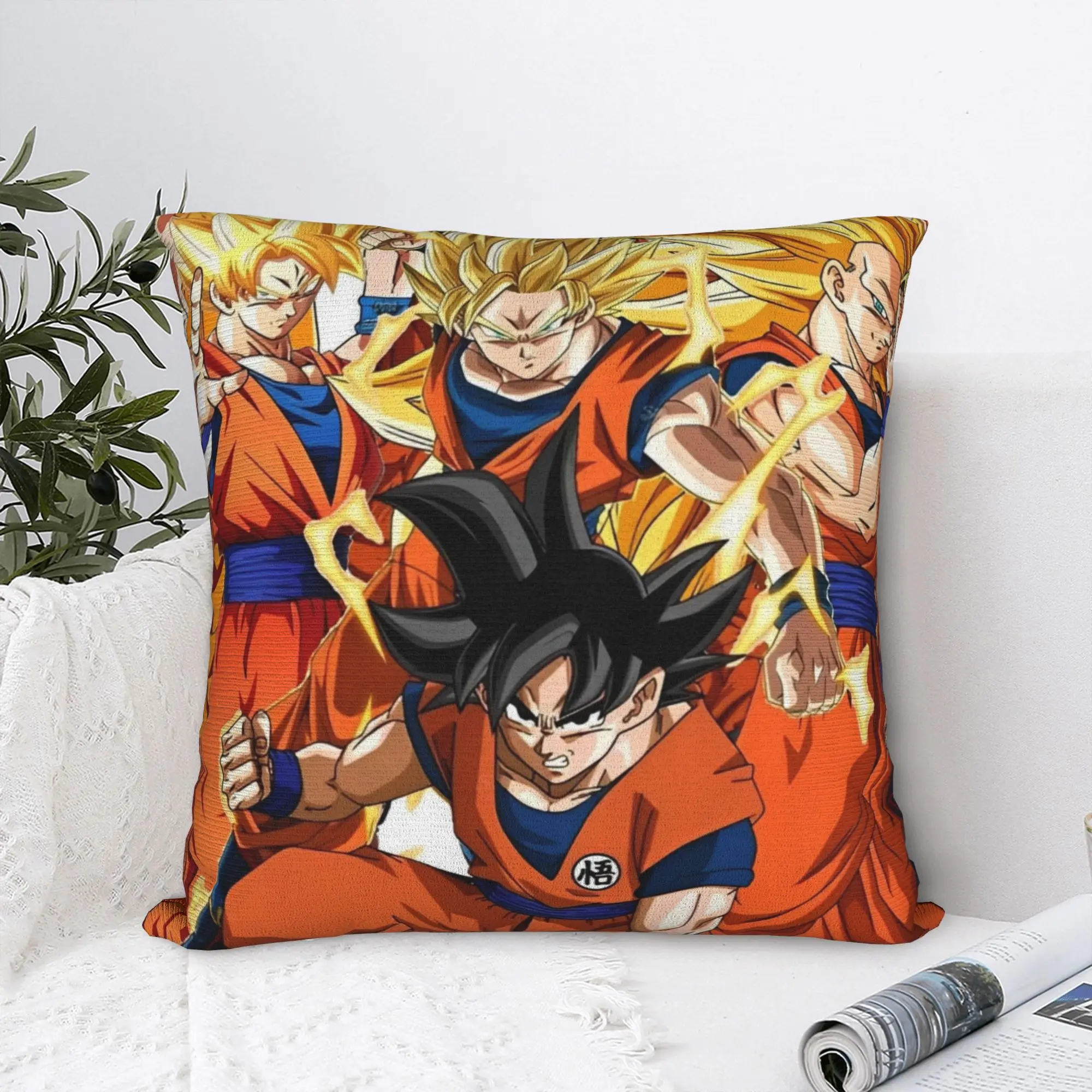 

DBZ Square Pillow Case DBZ Anime Cushion Covers Awesome Polyester Decorative Pillowcover for Seat 40*40cm
