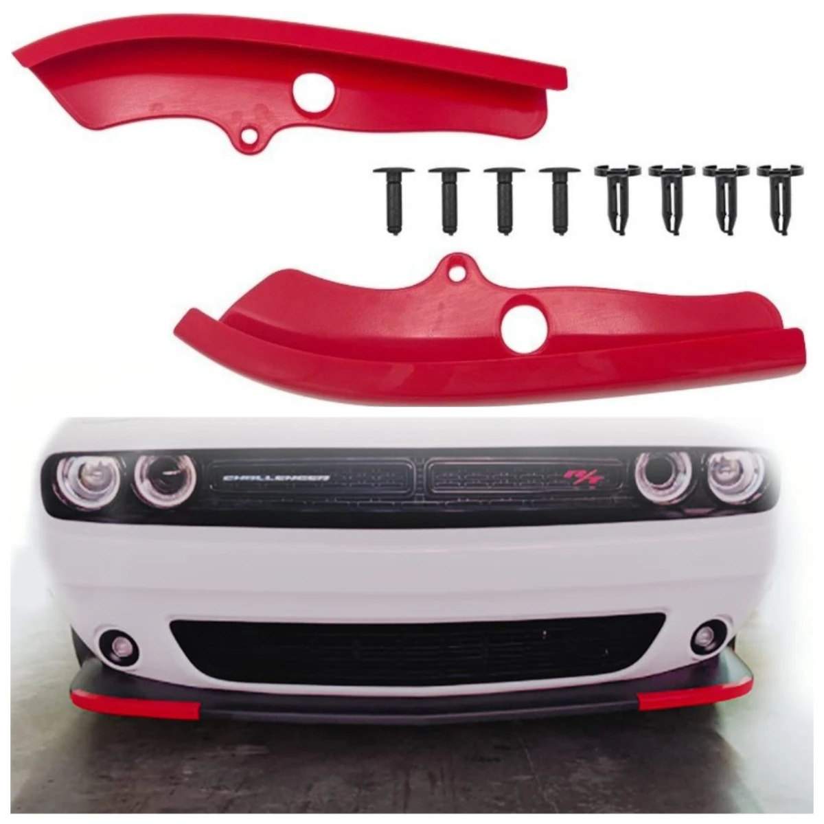

Suitable for Dodge Challenger Scat Pack front bumper front lip corner guard plate 15-20 models