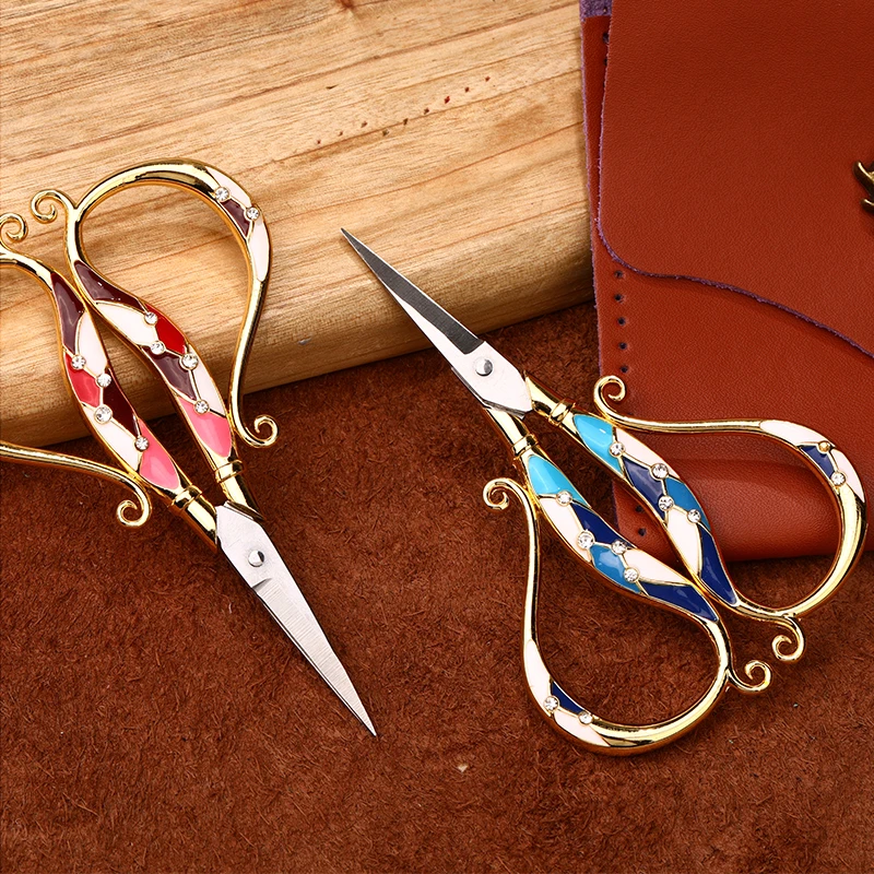 KRABALL European Style Tailor Scissors Sewing Needlework Craft Vintage Embroidery Scissors For Fabric Sewing Cutting Shears