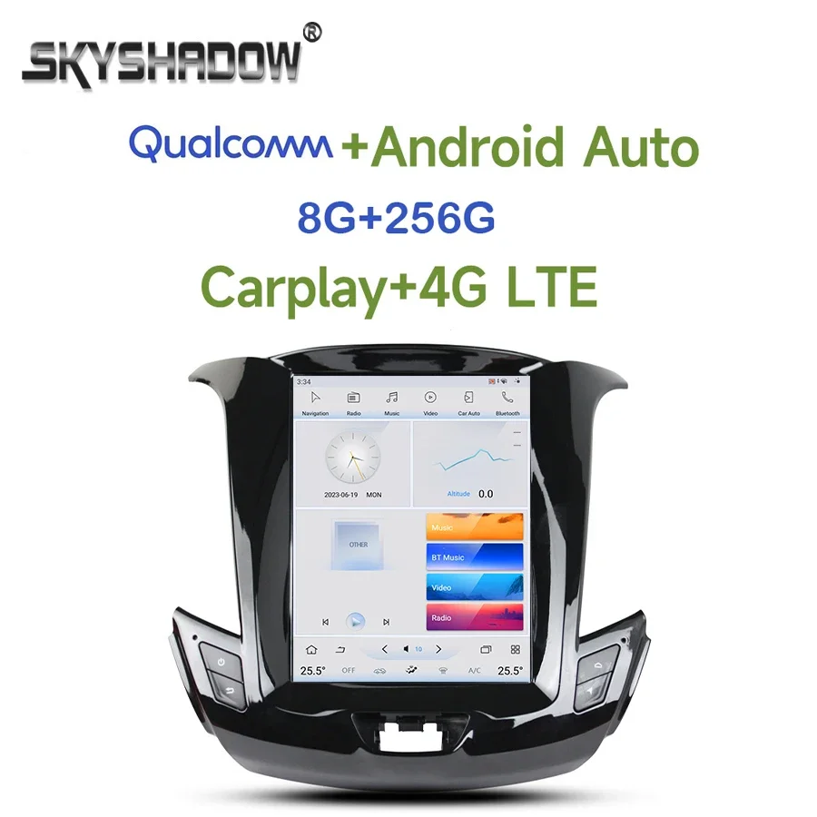 

Tesla Qualcomm Carplay автомобильный DVD-плеер DSP Android 9. 0 8G + 11,0G 4G LTE Bluetooth Wifi GPS RDS радио для Chevrolet Cruze 2015-256