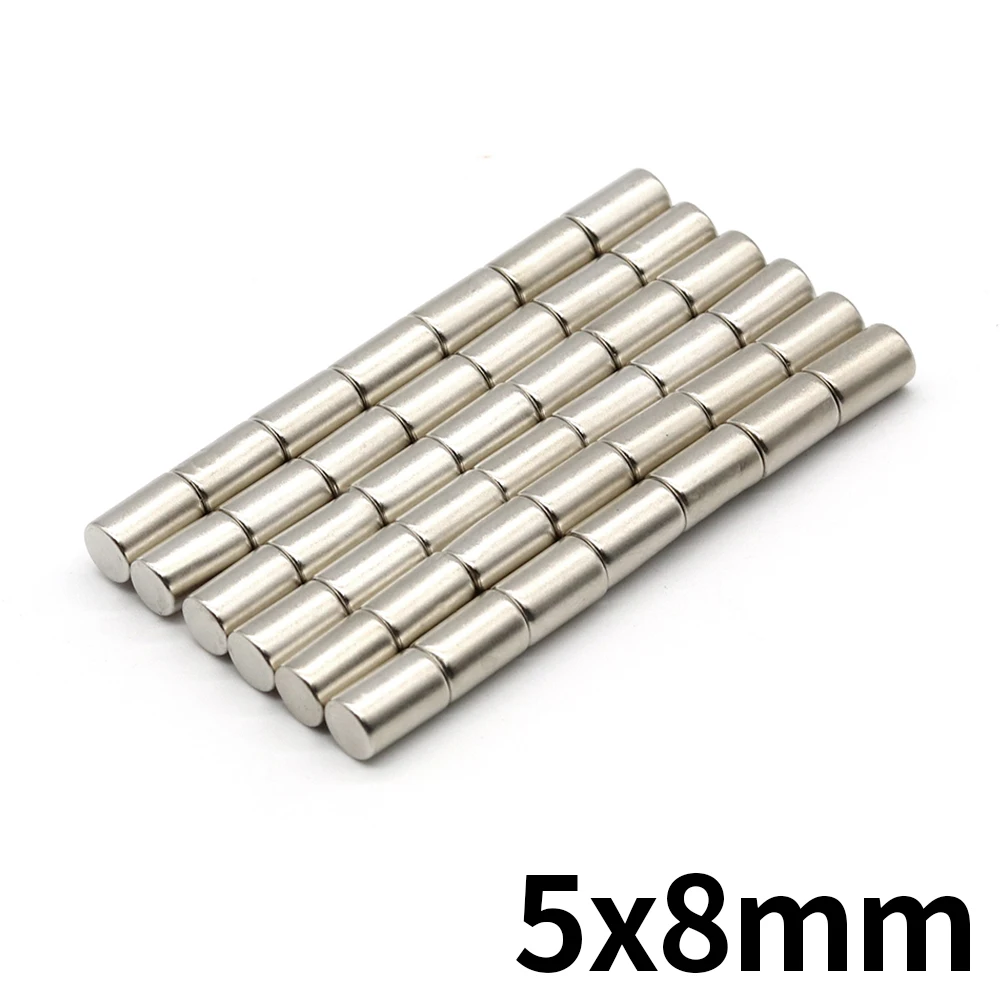 5x8mm Round Super Strong Neodymium Magnet N35 Powerful Magnetic NdfeB Permanent Refrigerator Magnet imanes DIY