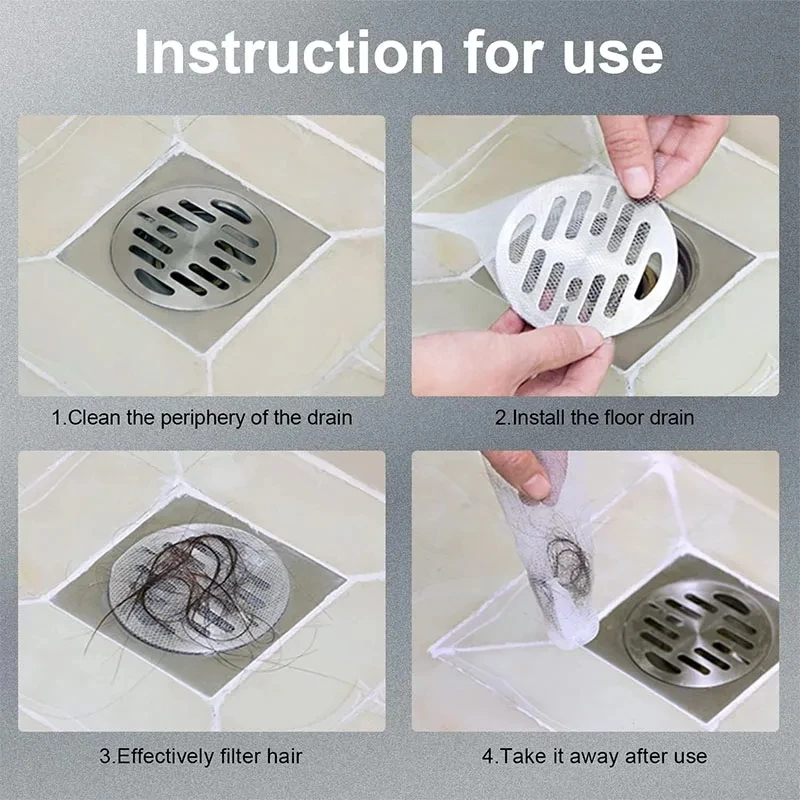 500/30Pcs Disposable Sink Filter Mesh Bags Kitchen Sink Strainer Drain Hole Anti-blocking Garbage Bag Cleaning Strainers Net