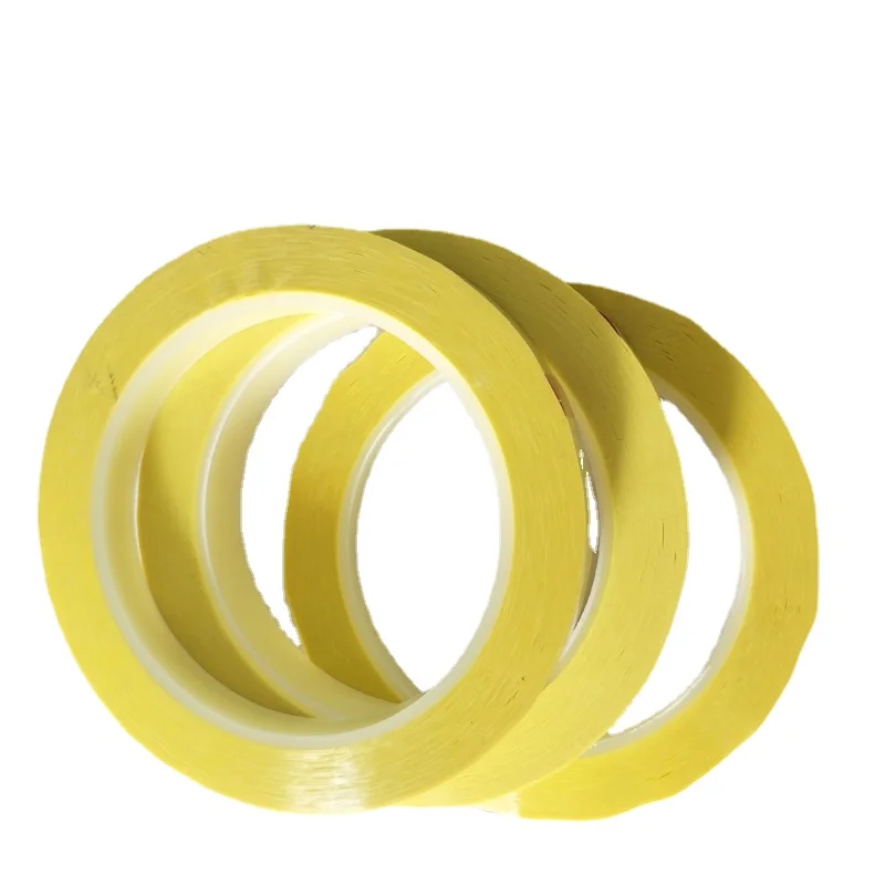 5mm~18mm Wide Choose 66M Long/roll Yellow Adhesive Insulation Tape for Transformer Motor Capacitor Coil Wrap Anti-Flame