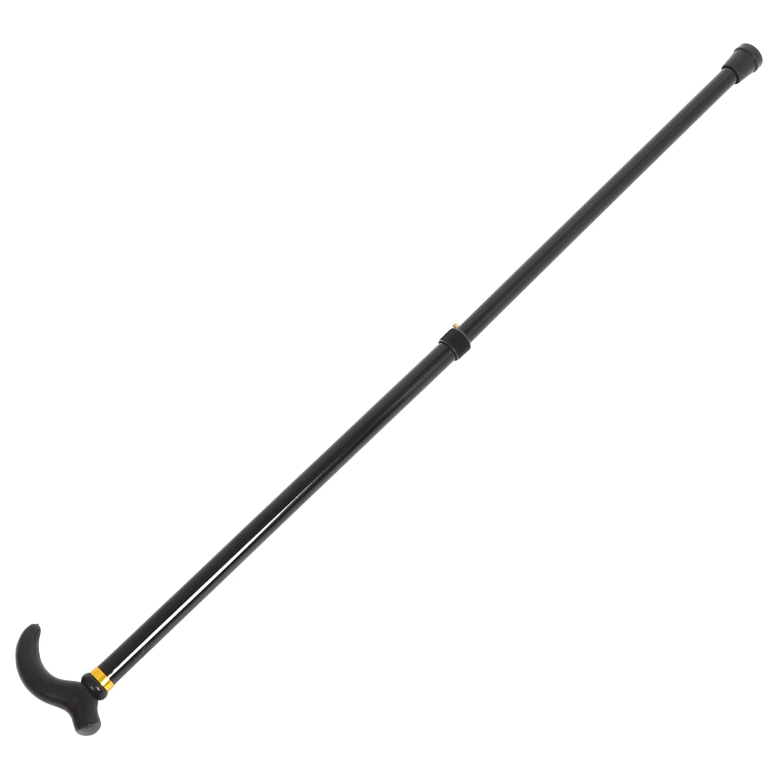 

Telescopic Walking Cane Black Aluminum Alloy Adjustable Length Lightweight Collapsible Sticks For Seniors Balance Support