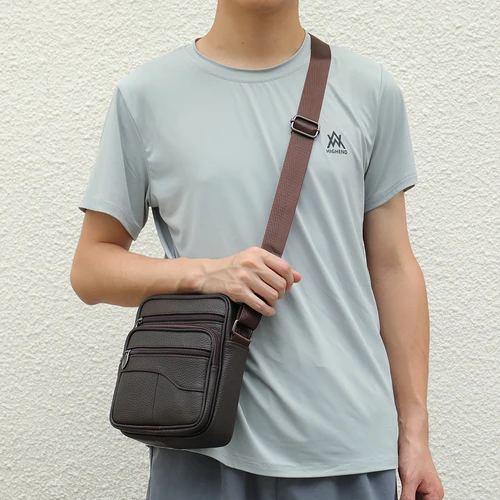 Imagen 2 del producto WESTAL bolso de piel de vaca bolso de hombre bolso Vertical de hombre bolso de negocios Casual bolso cruzado de cuero coreano bolso de hombre