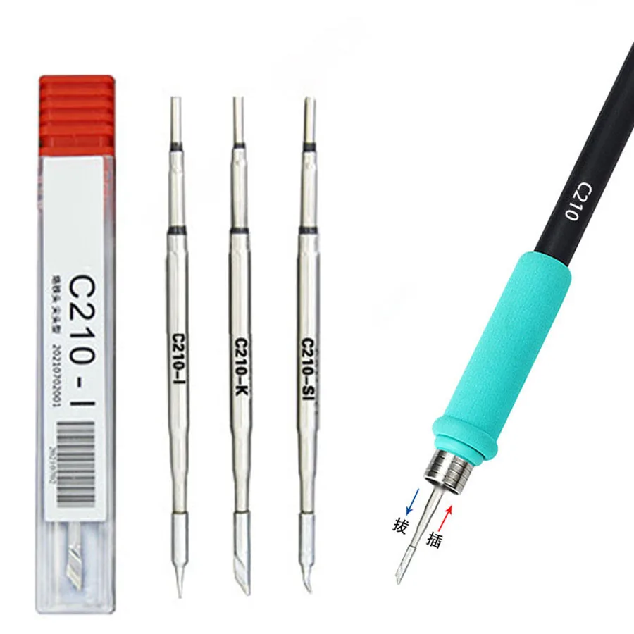 C210 Integrated Soldering Iron Tips Heating Core Efficient Heat Conduction Temperature Recovery K/I/SI for JBC soldering station