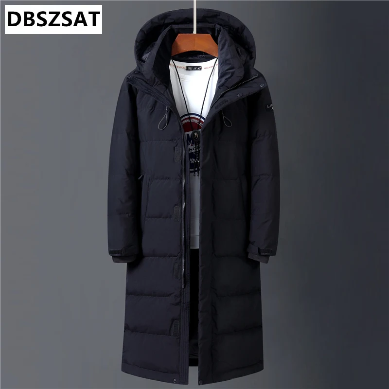 

White Coat Men 2022 New Winter Men's X-Long White Duck Down Thick Warm Casual Down Jackets Brand Clothing