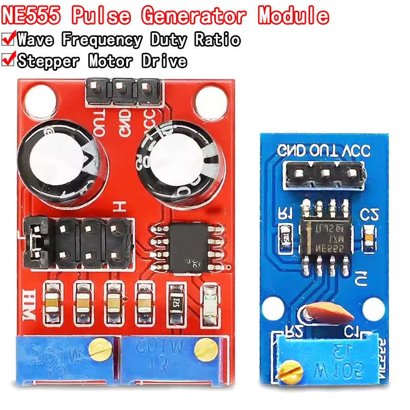 NE555 Pulse Frequency Duty Cycle Adjustable Module Square Wave 5V-12V Signal Generator For Arduino Smart Car