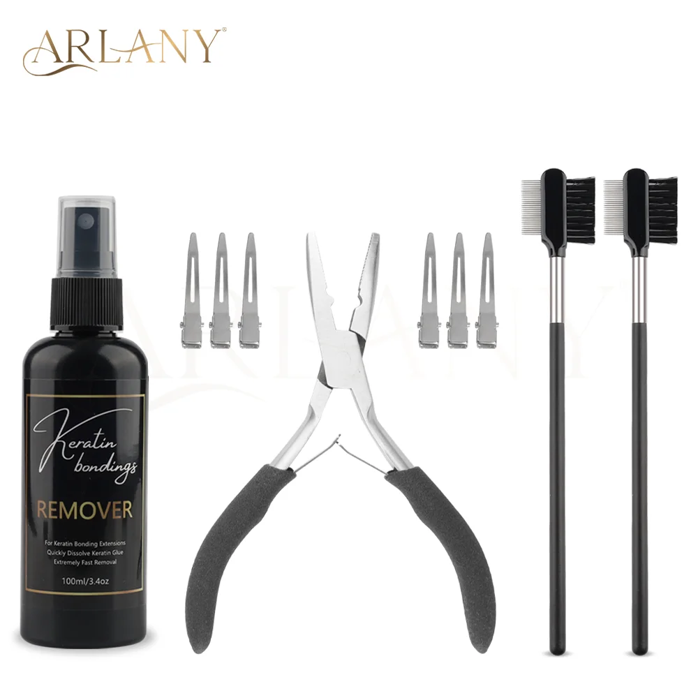 arlany-100ml-ケラチンエクステリムーバー-ケラチンエクステ用-フュージョンボンド-クラッシャープライヤー-ヘアクリップ-ケラチンホットメルトグルーリムーバー