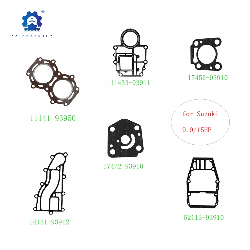 Manufacturer's Direct Supply Gasket Collection For SUZUKI 2-Stroke Or 4-Stroke 9.9/15 HP Outboard Engine