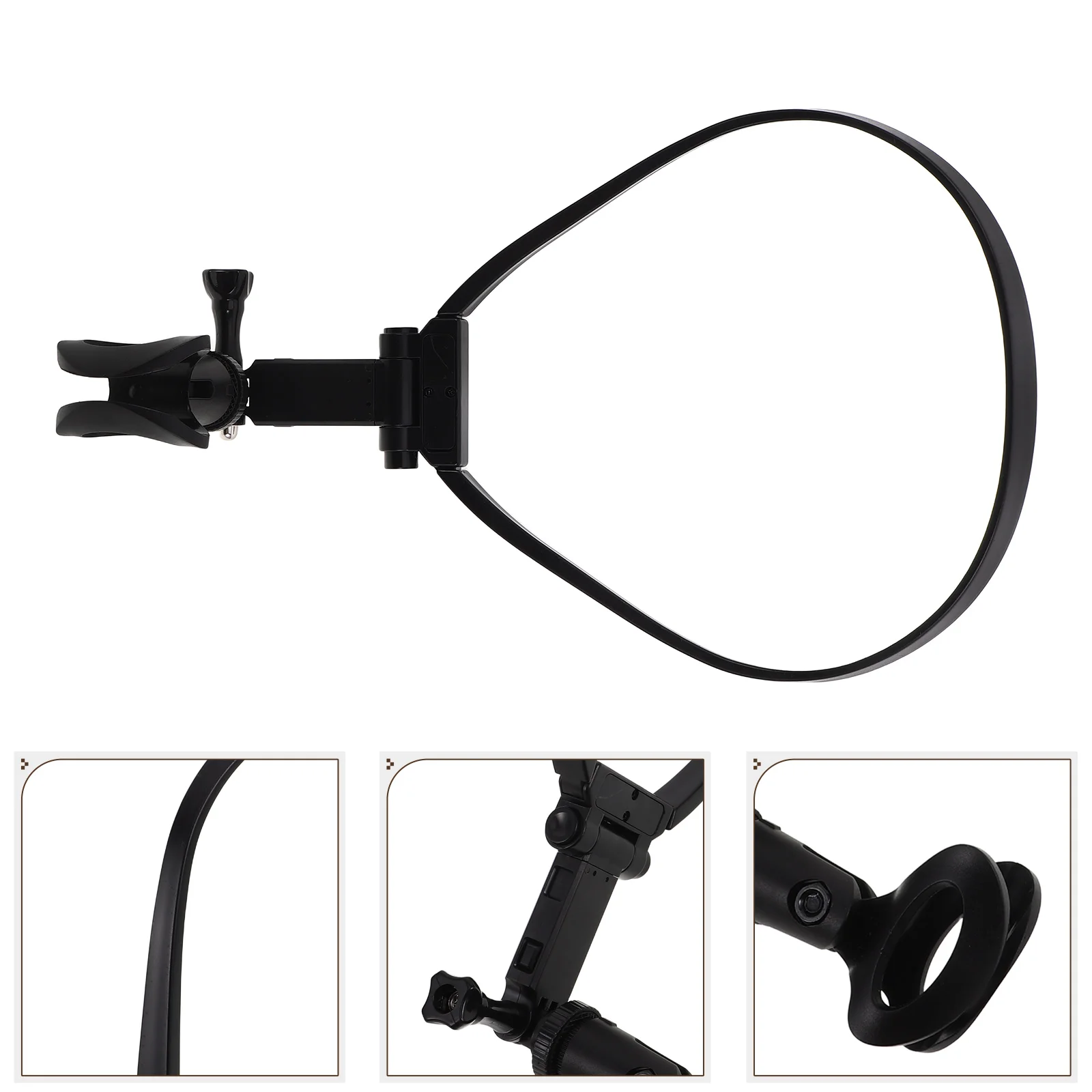 

Halve Neck Microphone Stand Holder for Hanging Adjustable Microphones Convenient Rack Side Mount Hanger