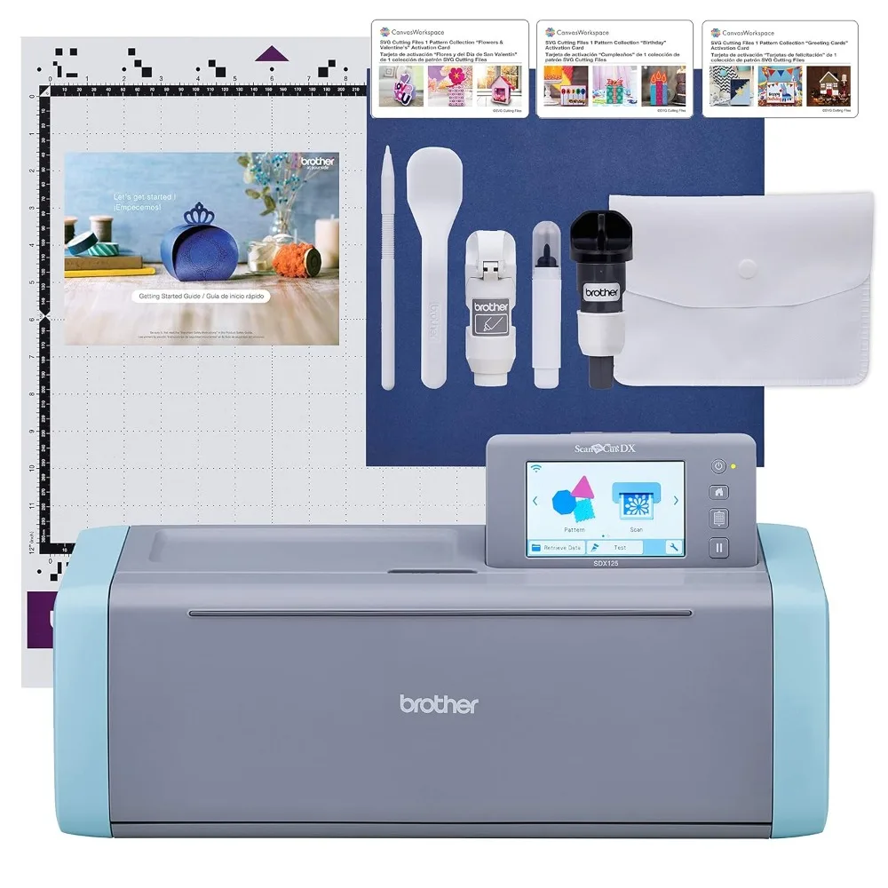 

ScanNCut SDX125E Electronic DIY Cutting Machine with Scanner, Make Custom Stickers, Vinyl Wall Art, Greeting Cards and More