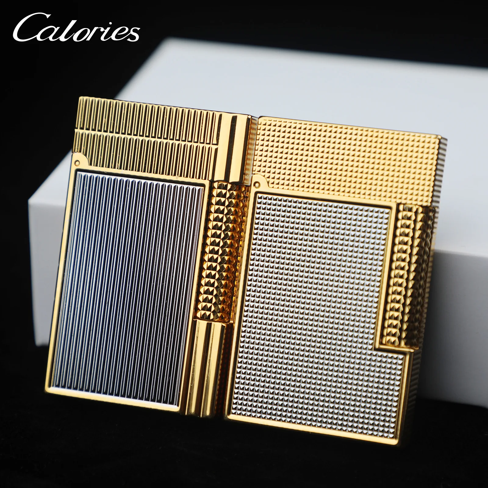 

Calorie Karulang Звуковая зажигалка для комнаты Золото Гэтсби Париж Дин Газовая сторона Раздвижной шлифовальный круг Персонализированный подарок Пакет для курения