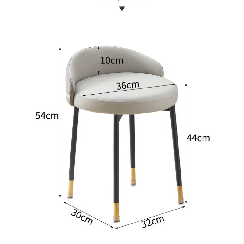 Anti-scratch Dressing Stools Nordic Makeup Stool Minimalist Bedroom Chair Living Room Furniture Wear-resistant Vanity Chairs