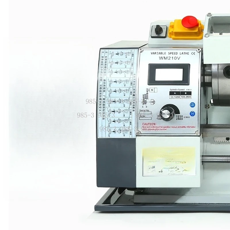 Household DIY Small Lathe, 900W/1100W Benchtop Stainless Steel Machine for Metal Processing