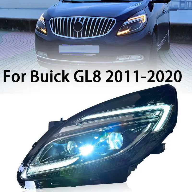 

Автомобильная лампа для фар головного света для Buick GL8 2011-2020, подключи и работай с детской лампой DRL, динамический Поворотный проектор, Налобные лампы