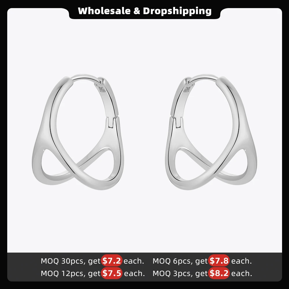 ENFASHION Geometric Piercing Earings Gold Color Pendientes New In Hoop Earrings For Women Fashion Jewelry Wholesale E221448