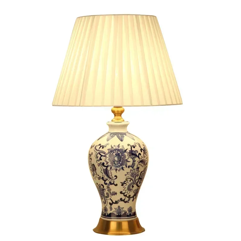 Ceramic Table Lamp Bedroom Bedside Table Lamp Creative and Cozy High-End American Retro European Simple Modern Chinese Lamps view 5